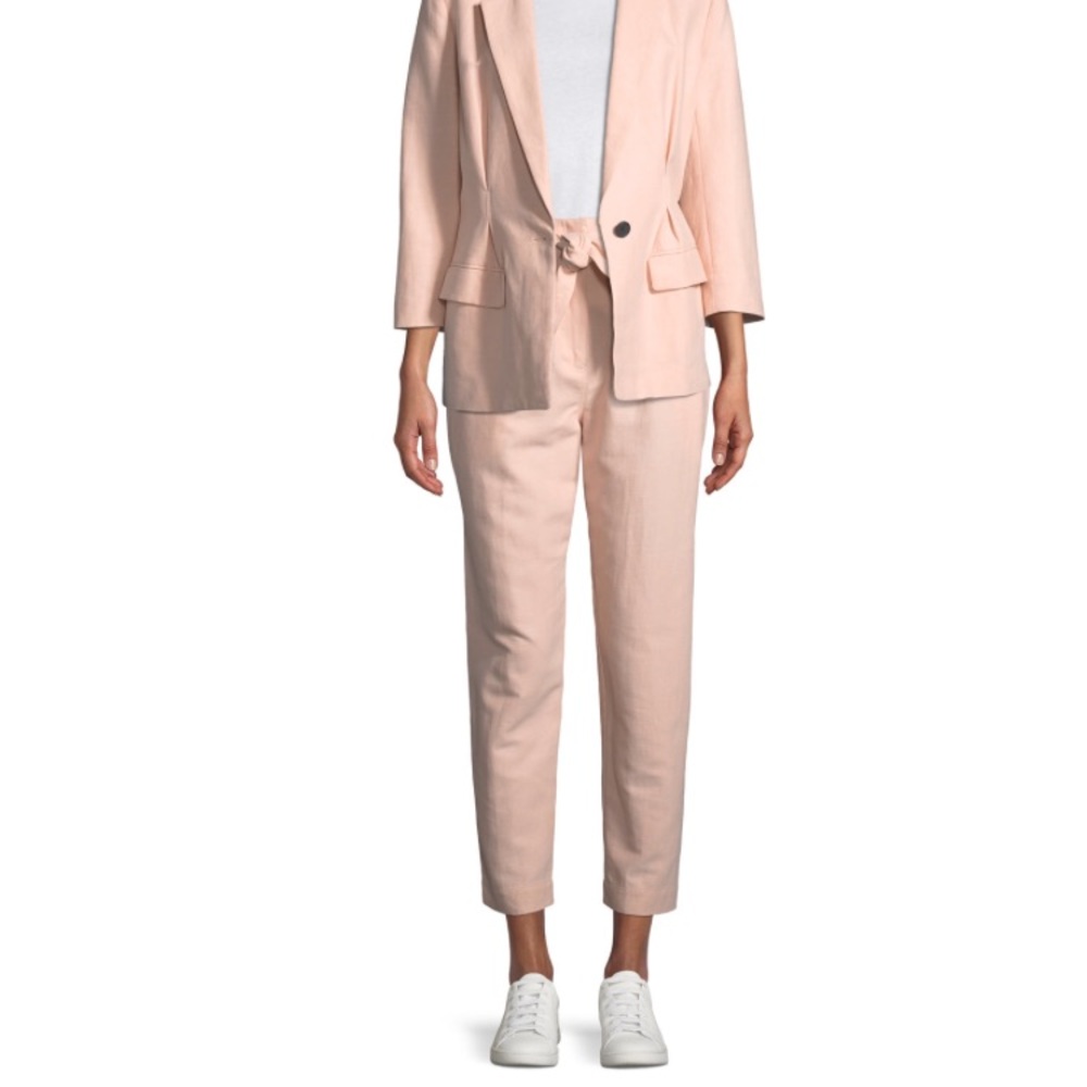 Joie Jun Straight-Leg Cotton-Linen Pants